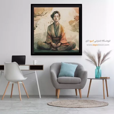 تابلو بوم برای مدیتیشن - نورا – تابلو یوگا - اسپو دکور