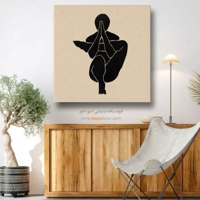 فضای داخلی آرامش با تابلو بوم