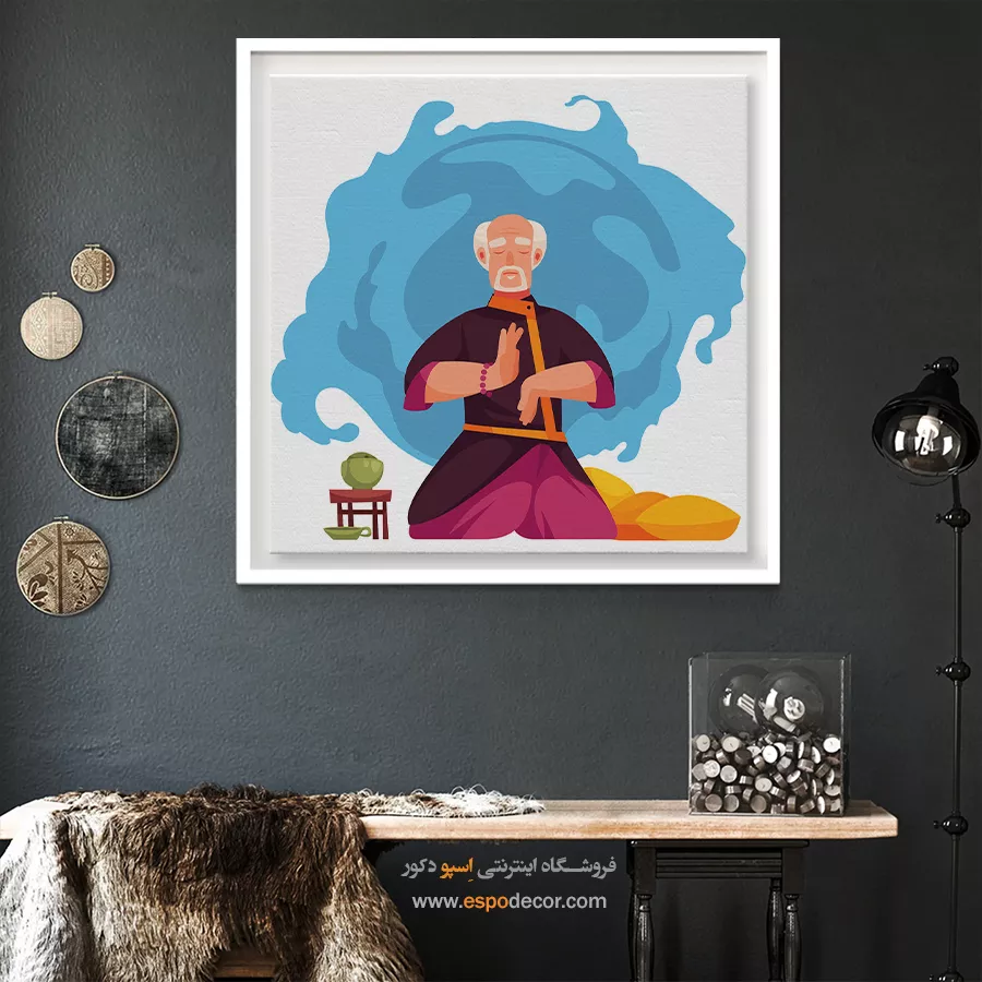 تابلو یوگا مینیمالیستی - ترییوگا – تابلو یوگا - اسپو دکور