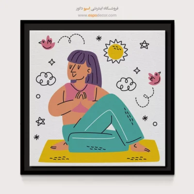 تابلو بوم برای استراحتگاه - ویدرا – تابلو یوگا - اسپو دکور