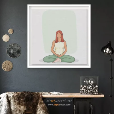خرید تابلو تصویرسازی یوگا - پرتو تعادل – تابلو یوگا - اسپو دکور